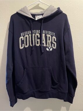 Champion Navy Brigham Young University Cougars Hooded Sweatshirt